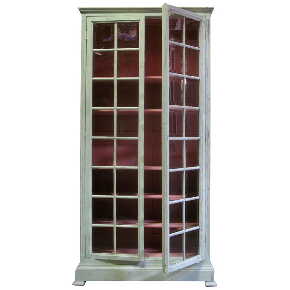 Bookcase/Cabinet with Beveled Glass Panes