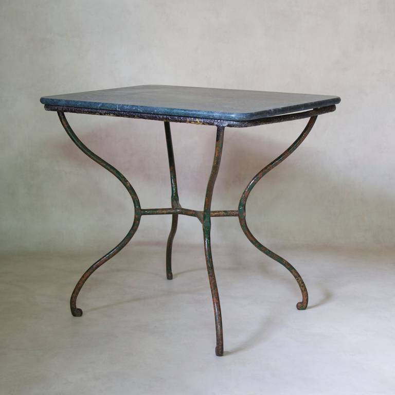 small wrought iron table