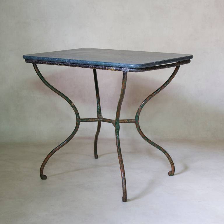 Small Wrought Iron Side Table, France 19th Century at 1stDibs small wrought iron table, small