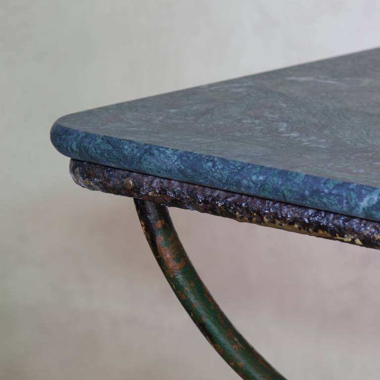small iron side table