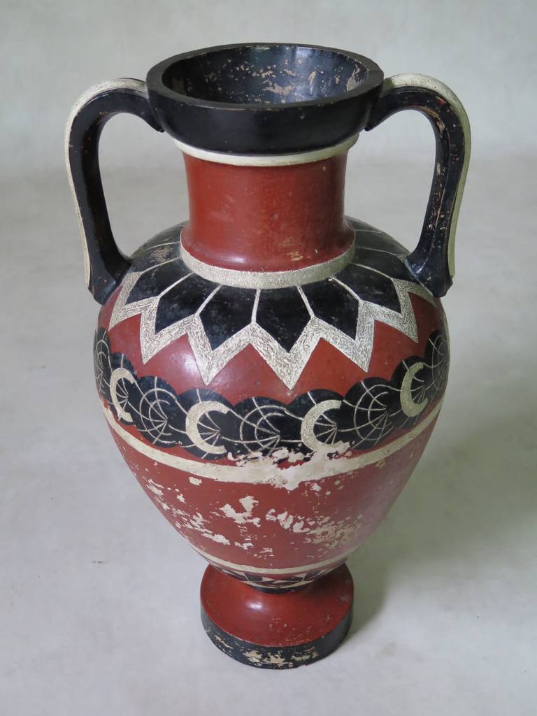 Italian Pair of Etruscan Style Vases, Italy 19th Century
