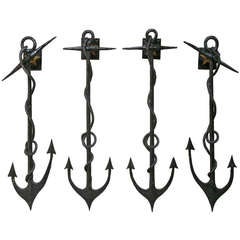 Vintage Set of Four French Anchor Sconces