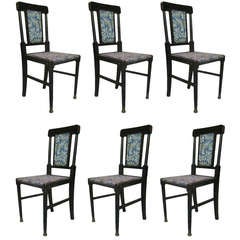 Antique Six Aesthetic Movement English Dining Chairs After E W Godwin