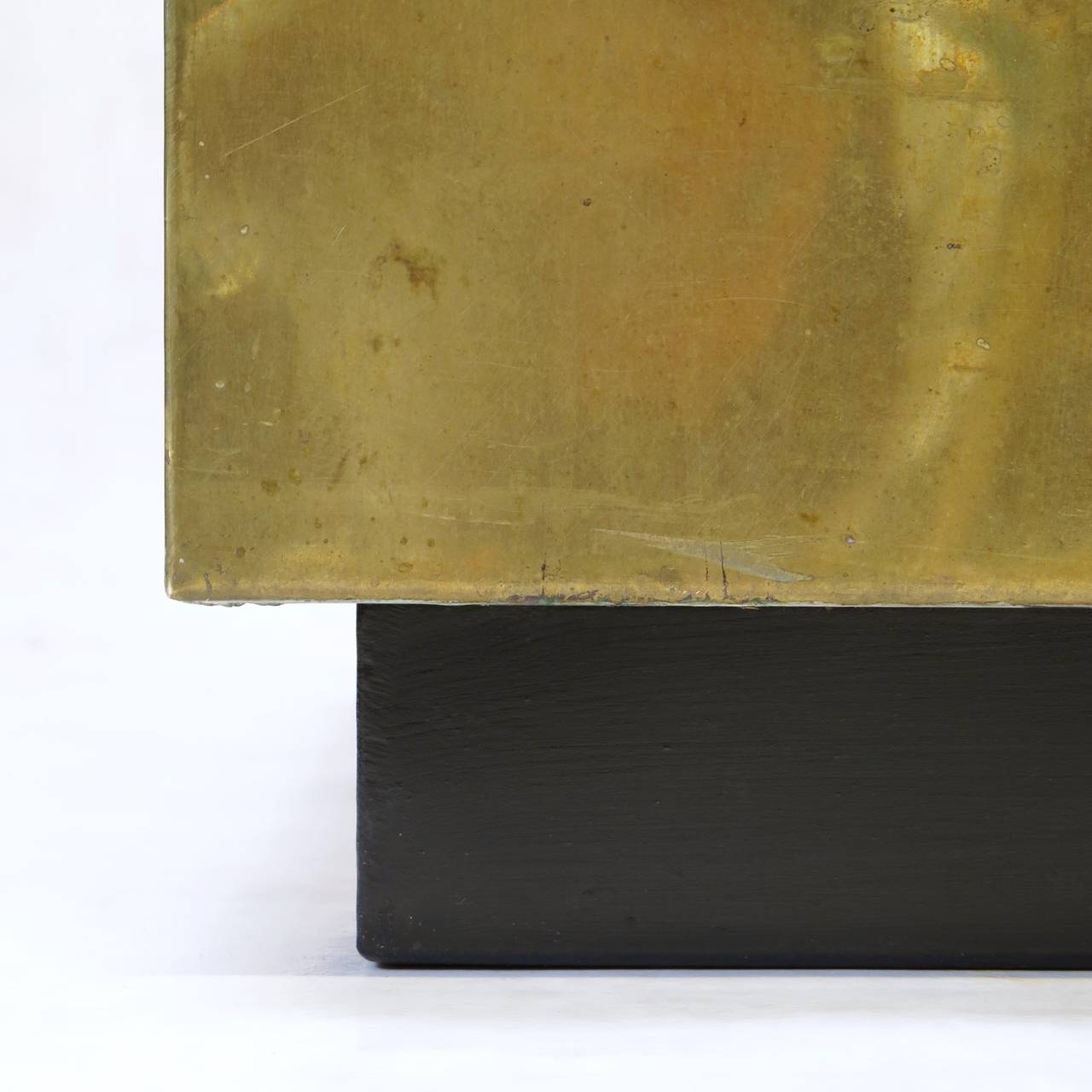Pair of Large Square Brass Planters - France, Circa 1960s 4