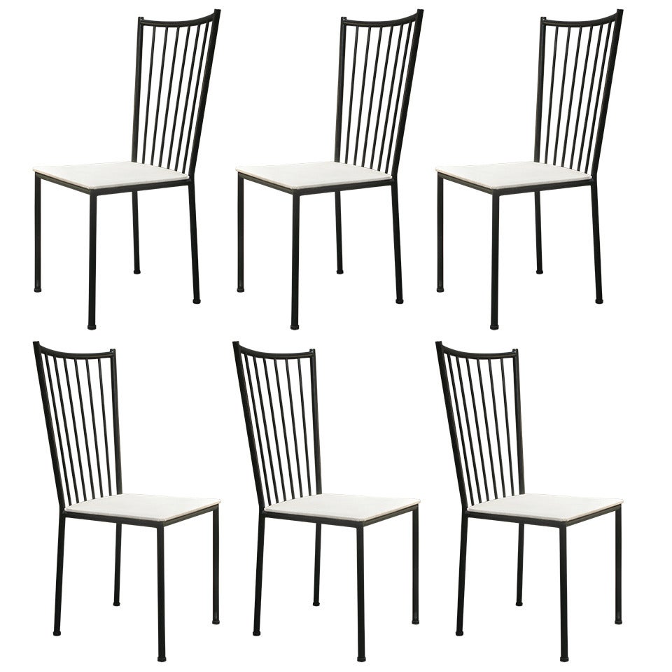 Set of 6 Dining Chairs by Colette Gueden - France, 1950s