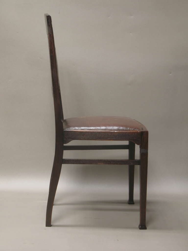 Arts and Crafts Set of Six Arts & Crafts Dining Chairs For Sale