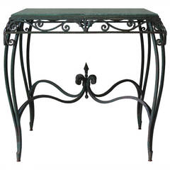 Wrought Iron and Marble Centre Table, France circa 1920s