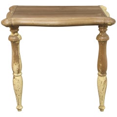 Small French Console Table with Turned Legs
