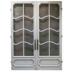 Used Pair of Doors with Original Glass Panes