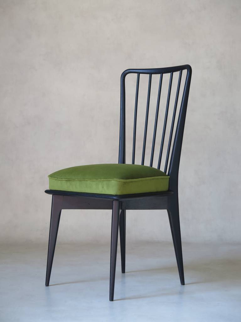 Set of Eight Dining Chairs, France, 1950s