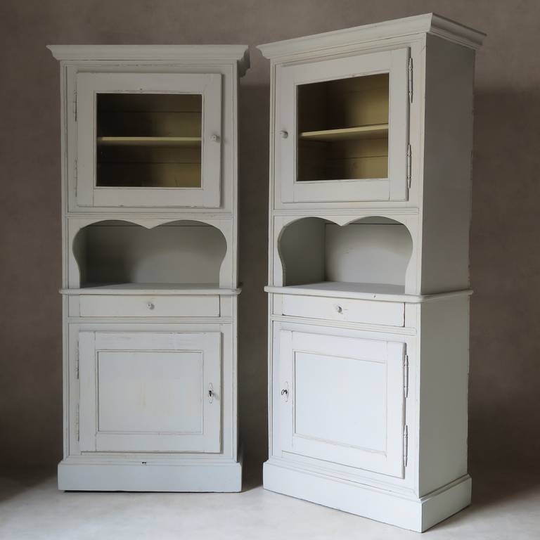 Pair of Painted Cabinets - France, 19th Century In Excellent Condition In Isle Sur La Sorgue, Vaucluse