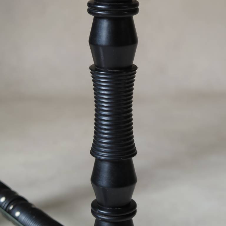 Turned Ebony and Bone Trolley, France, Early 20th Century For Sale 1