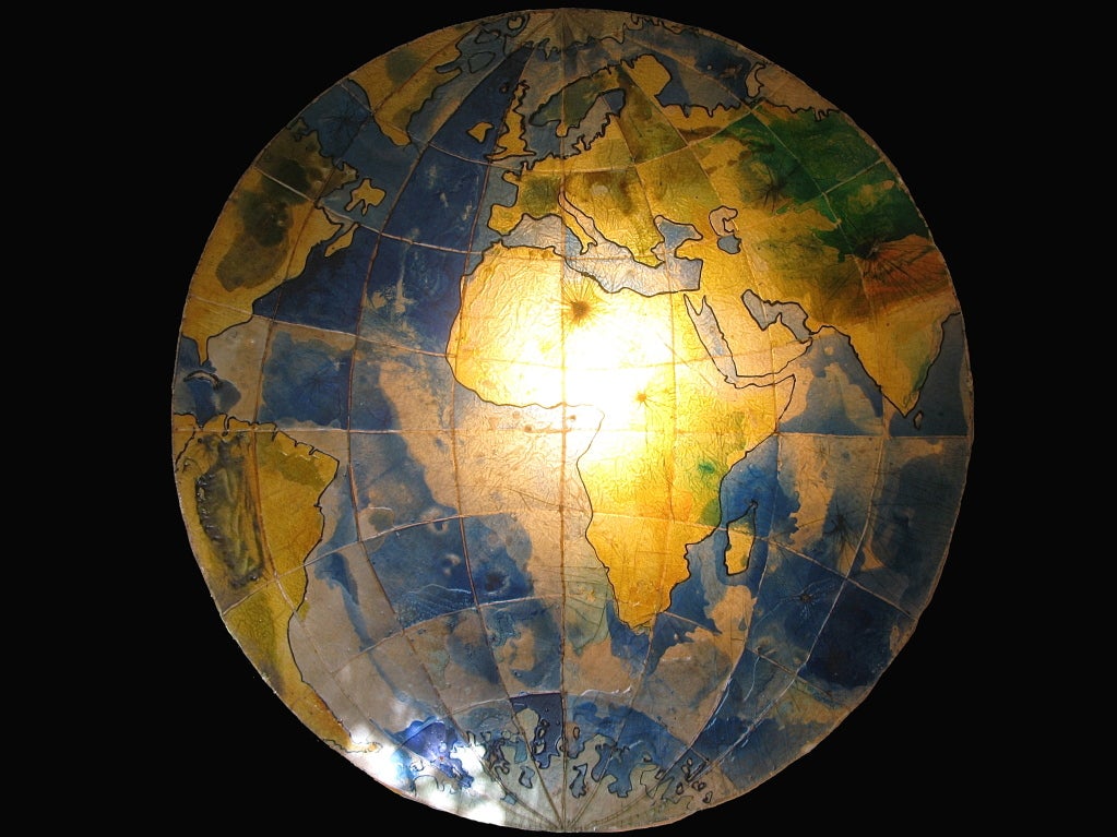 French Giant Resin Planisphere, France, 1950s