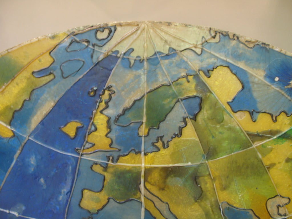 Giant Resin Planisphere, France, 1950s In Good Condition In Isle Sur La Sorgue, Vaucluse
