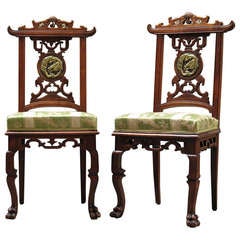 Exquisite Pair of Chairs by Gabriel Viardot - France, Circa 1890 2