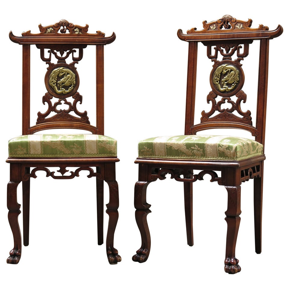 Exquisite Pair of Chairs by Gabriel Viardot - France, Circa 1890