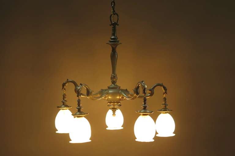 Arts and Crafts Chandelier at 1stDibs