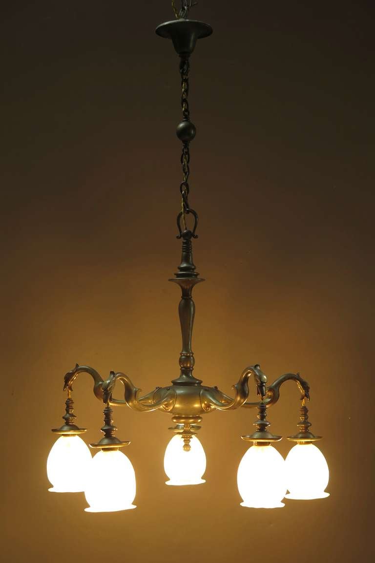 Arts and Crafts Chandelier at 1stDibs