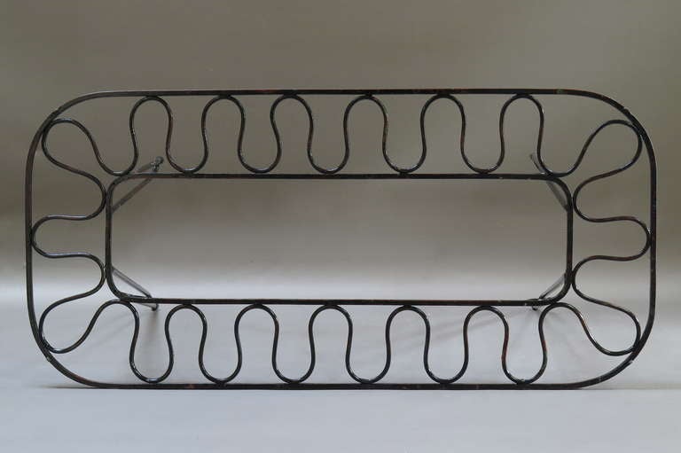 Console Table in the Manner of Royère, France, 1950s In Excellent Condition In Isle Sur La Sorgue, Vaucluse