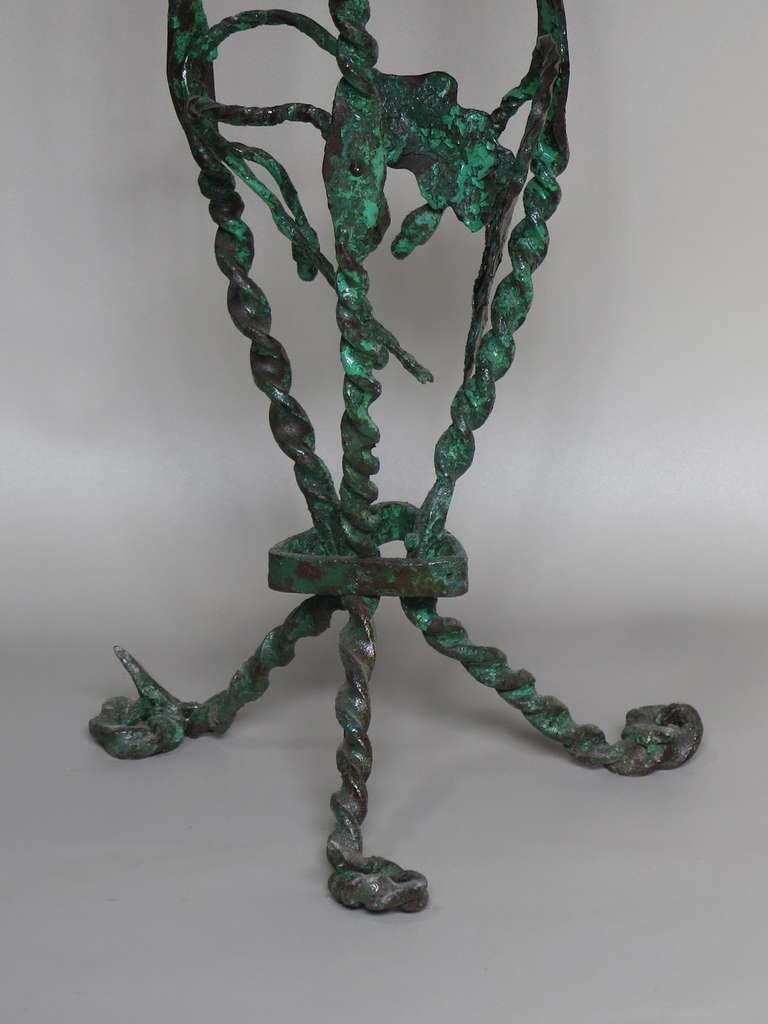 Painted Wrought Iron Pedestal - France 19th Century 2