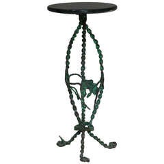 Painted Wrought Iron Pedestal - France 19th Century