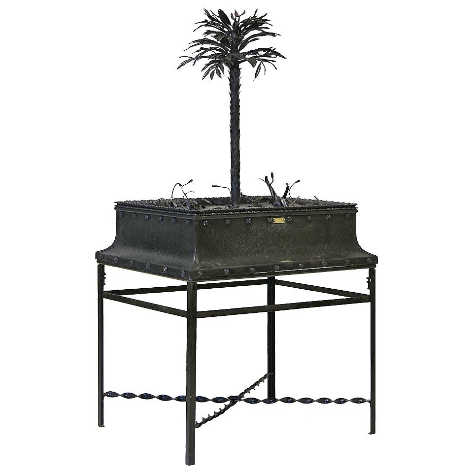 Curious Palm Tree Fountain Light, France circa 1930s