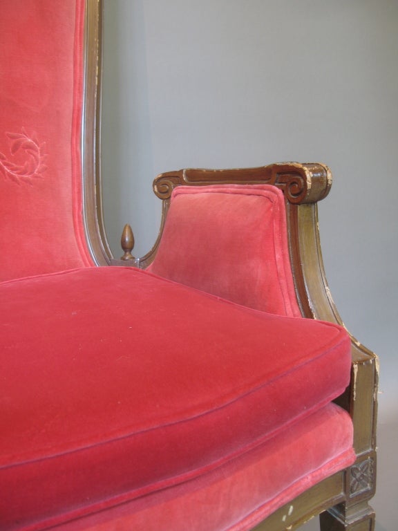 Pair of Louis XVI Style Armchairs, France, 19th Century For Sale 3
