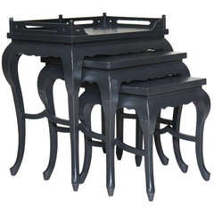 Set of 3 Chinese Style Nesting Tables