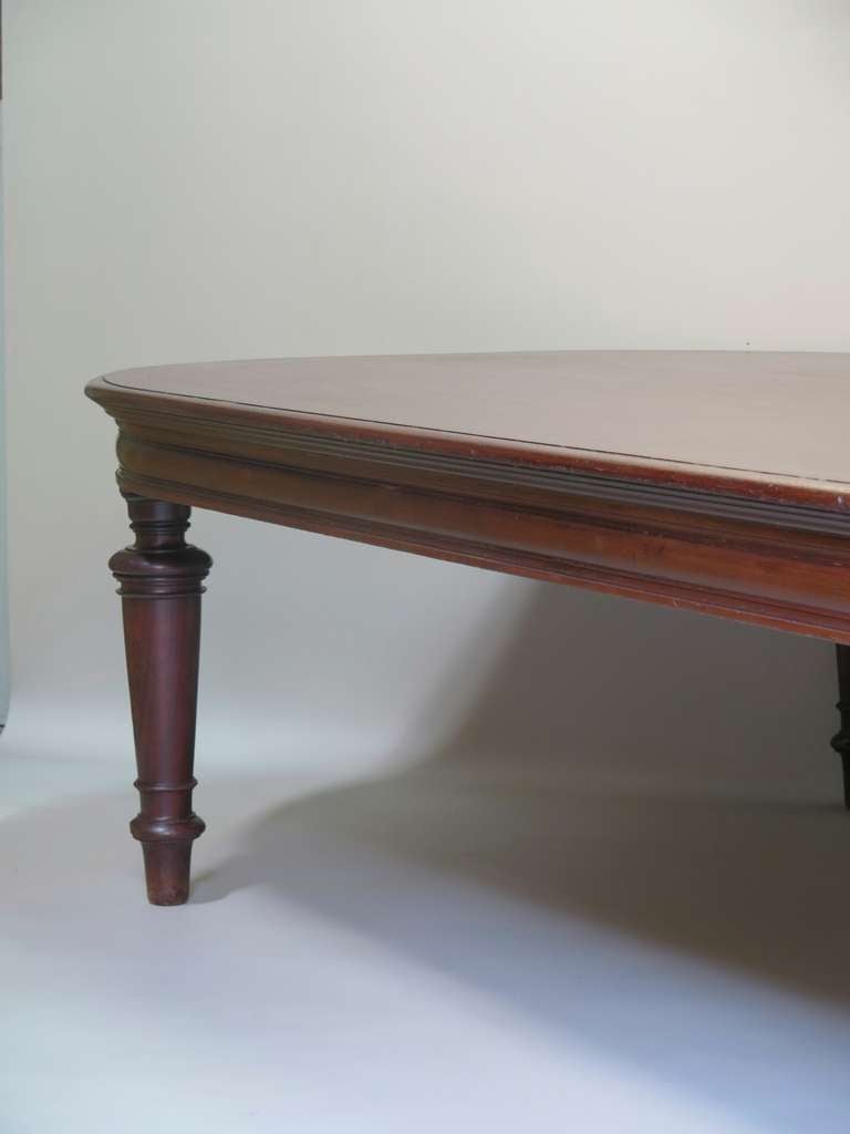 French Large Oblong Mahogany Conference Table, France, 19th Century