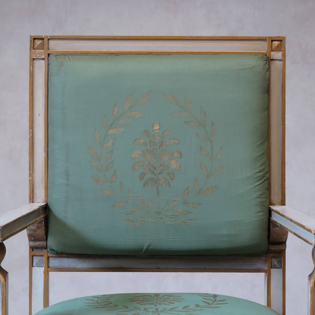 Mid-20th Century Pair of Empire Style Armchairs Made for the Theatre, France circa 1930s-1940s For Sale