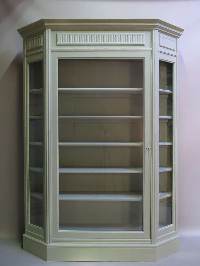 Painted Vitrine with Canted Corners - France, ca 1920s