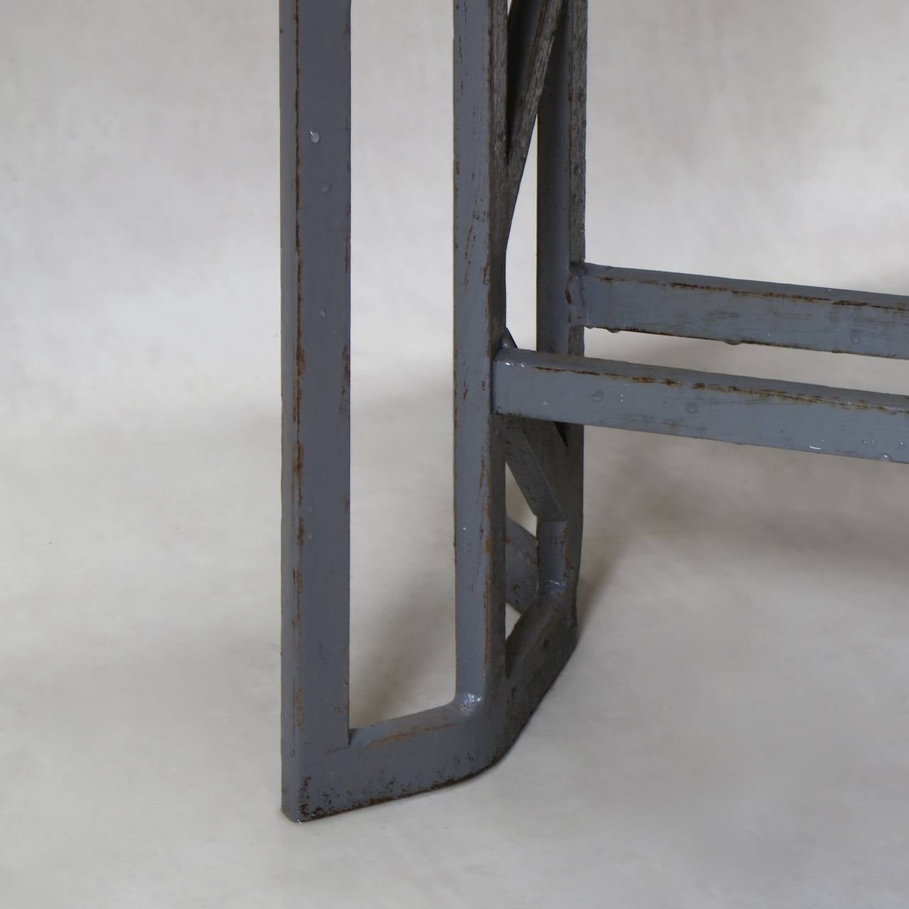 Large Wrought Iron Sculptors Stool, France, 1930s 4