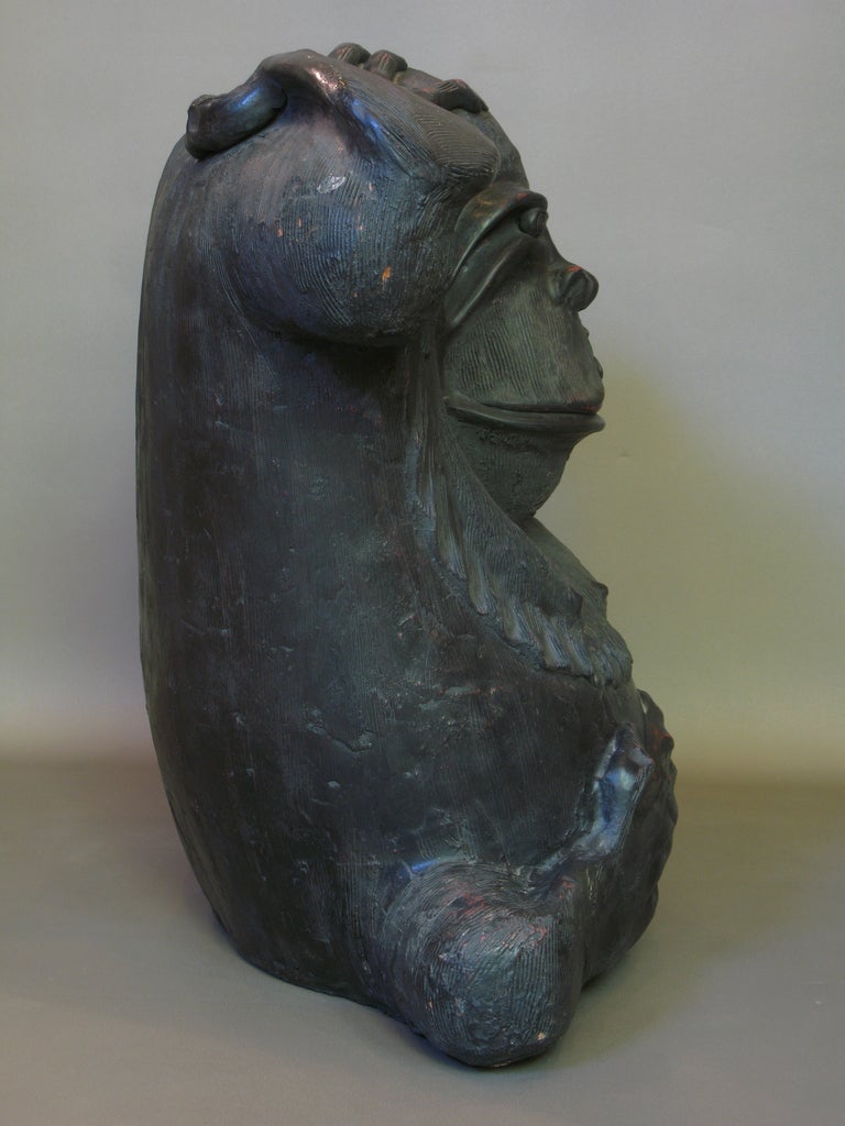 clay gorilla sculpture