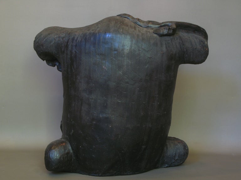 Clay Large Terracotta Gorilla Sculpture For Sale