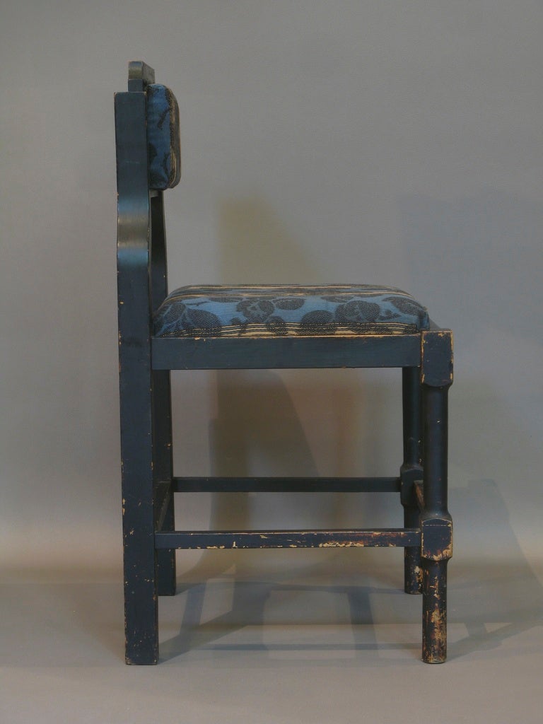 French Art Deco Side Chair In Distressed Condition For Sale In Isle Sur La Sorgue, Vaucluse