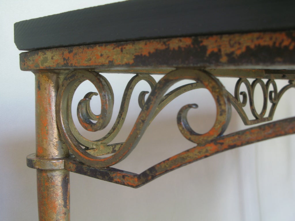 Wrought Iron and Slate Table 1