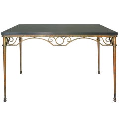 Wrought Iron and Slate Table