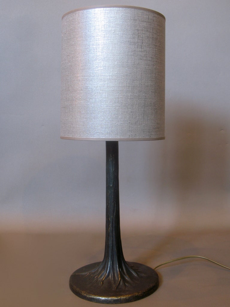 Pair of Bronze Tree Shaped Lamps