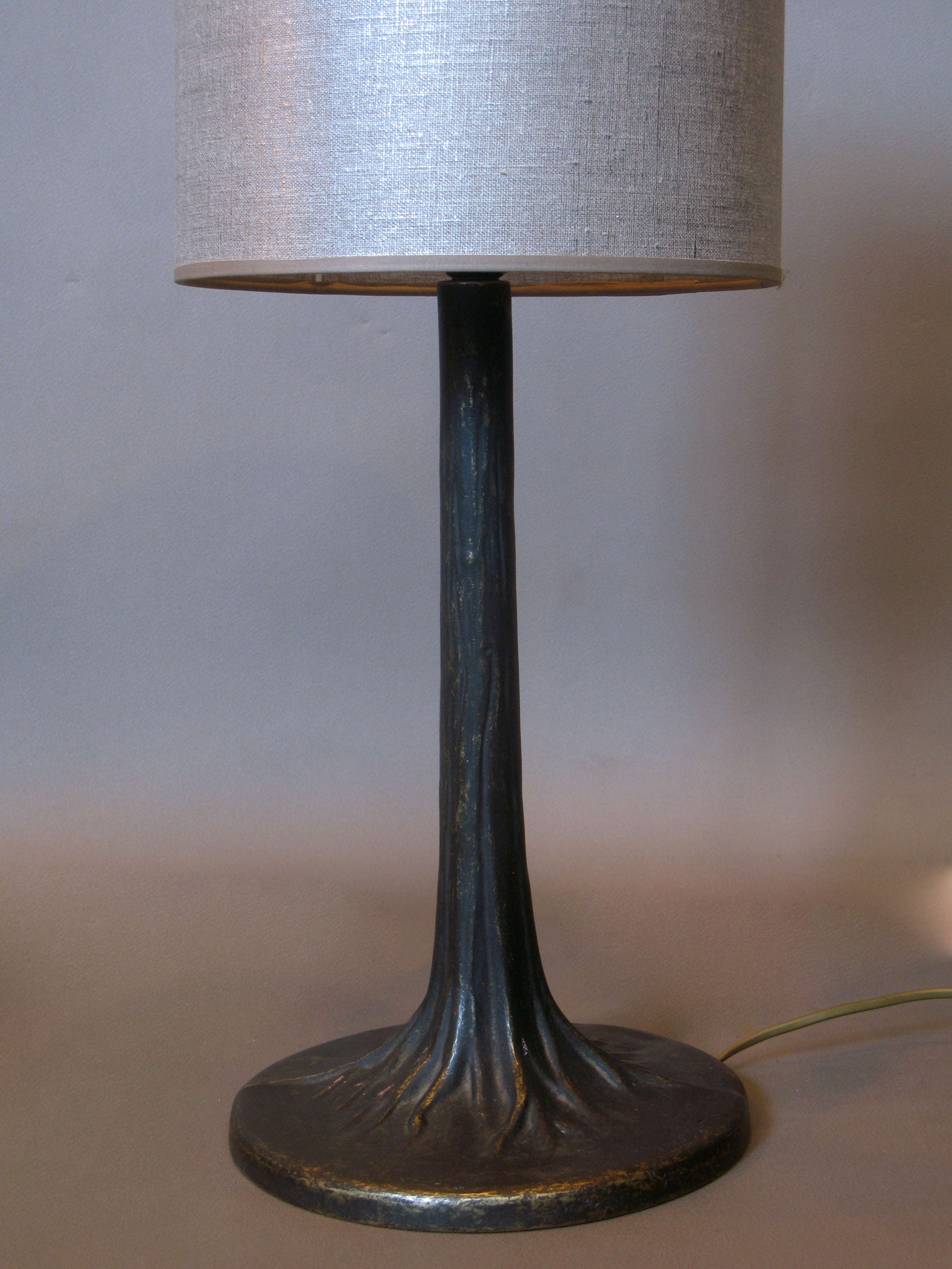 Pair of Bronze Tree Shaped Lamps
