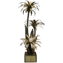Tall Palm Tree Lamp Attributed to Maison Jansen