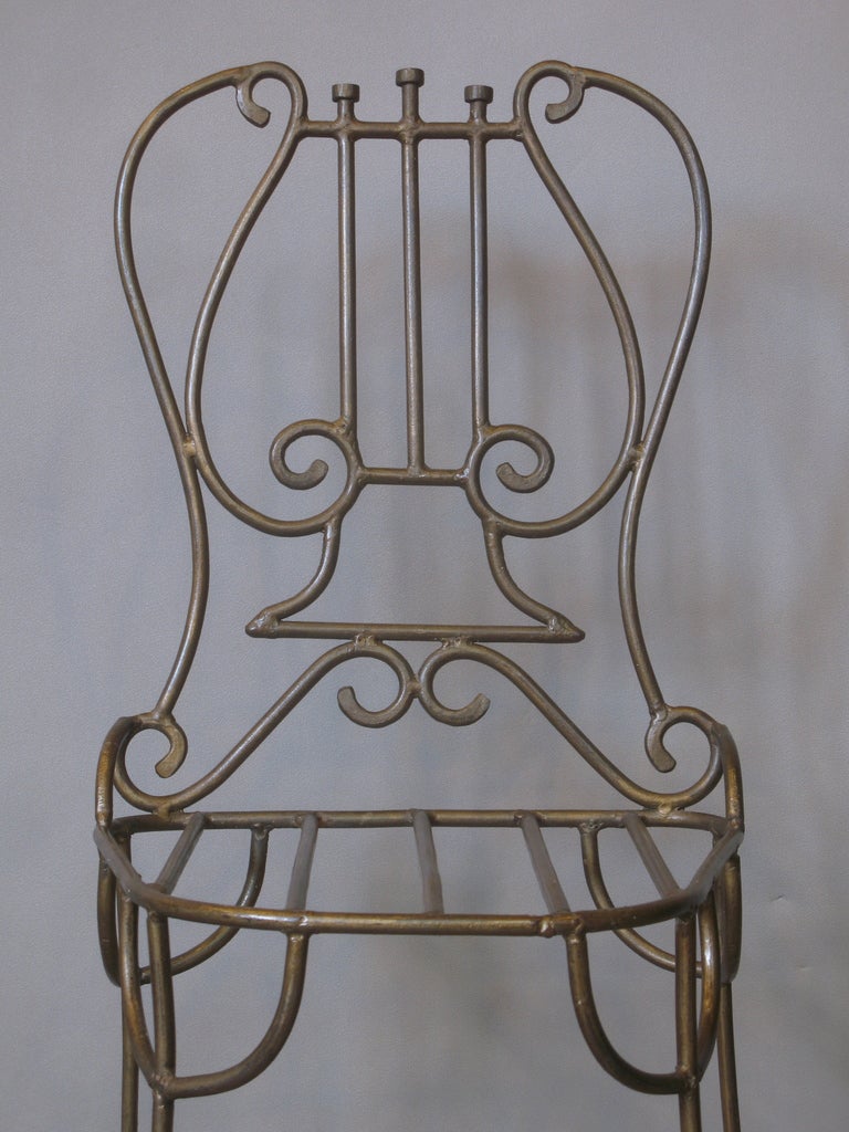 French Lyre Back Chair For Sale