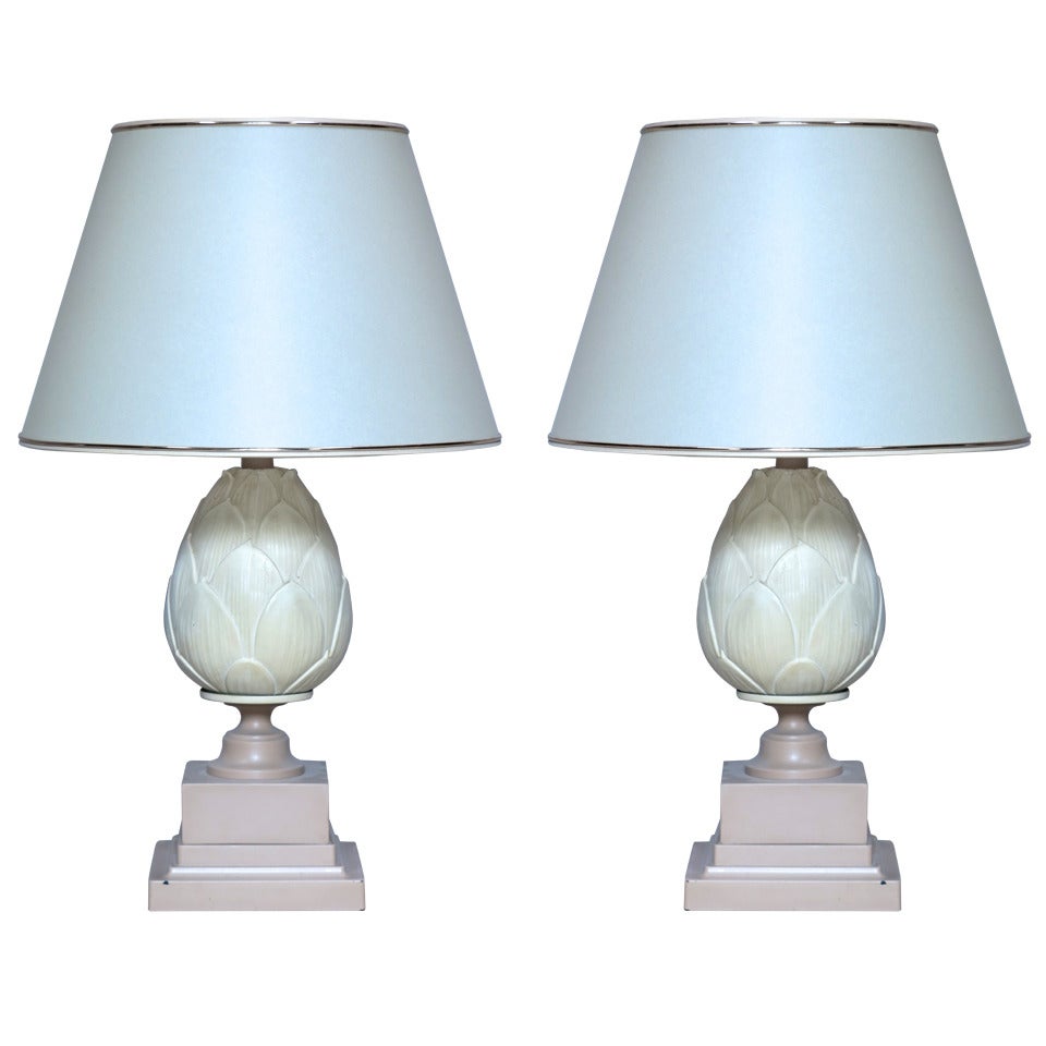 Pair of Artichoke Lamps - France, 1960's For Sale
