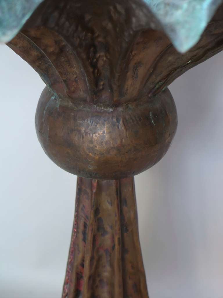 Superb Hammered Copper Vessel - France, Early 20th Century For Sale 4
