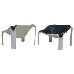 Pair of Pierre Paulin for Artifort Lounge Chairs, France, 1960s