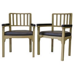 Pair of Barrel-Back Armchairs, France, 1920s-1930s