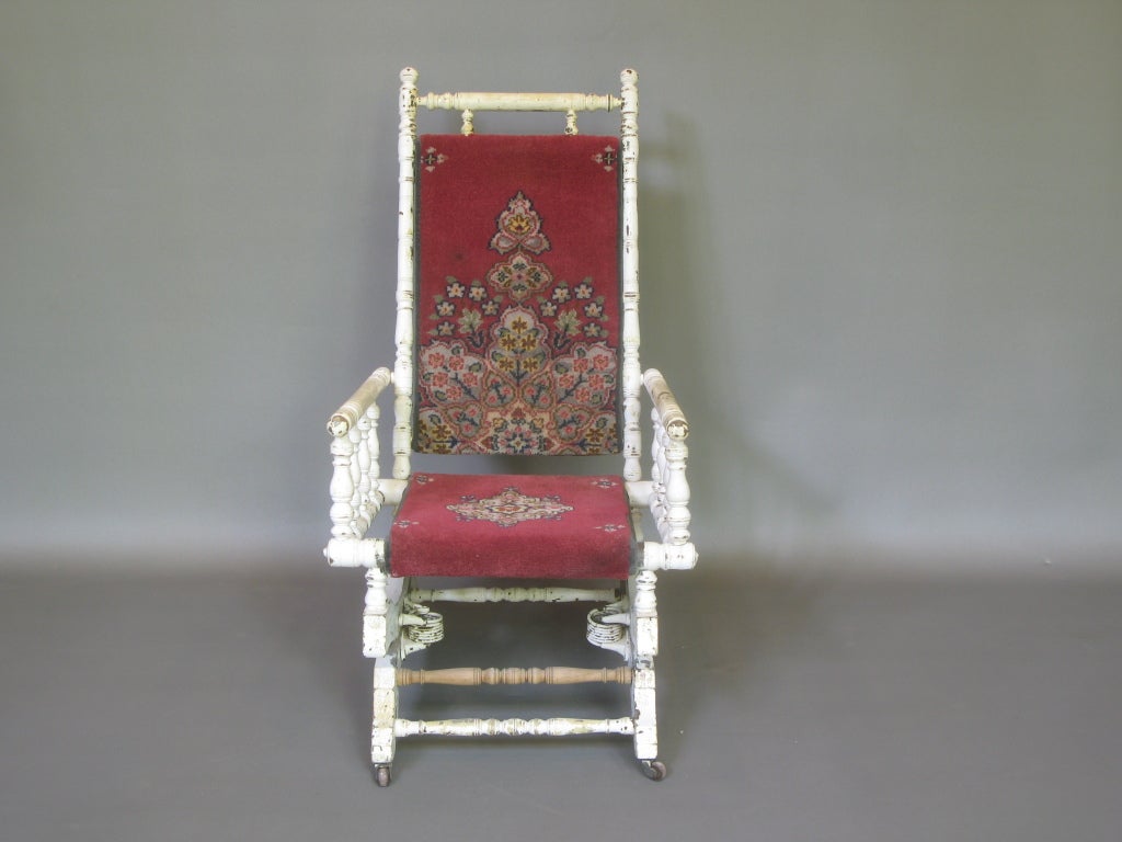 French 19th Century Napoleon III Rocking Chair In Good Condition In Isle Sur La Sorgue, Vaucluse