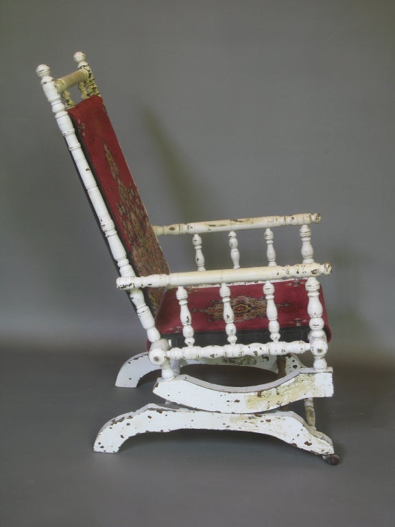 French 19th Century Napoleon III Rocking Chair 1