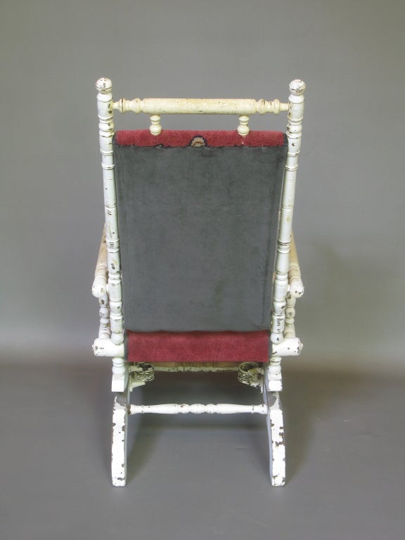 French 19th Century Napoleon III Rocking Chair 2