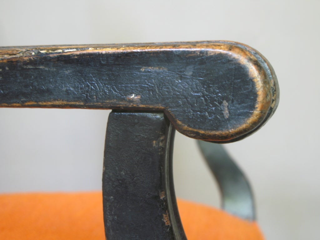 French Napoleon III Ebonized Armchair For Sale 6