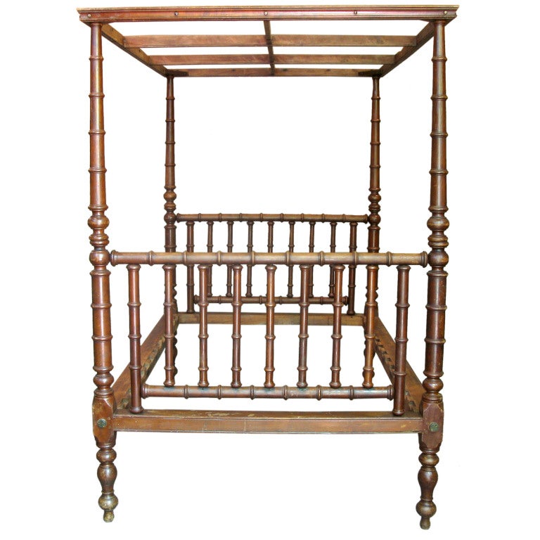 Four Poster Bed with Canopy - England, 19th Century